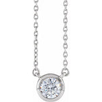 Load image into Gallery viewer, 14K Yellow Gold Vermeil 1/2 CTW Lab-Grown Diamond Adjustable 16-18" Necklace
