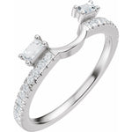 Load image into Gallery viewer, Platinum 1/5 CTW Lab-Grown Diamond Wrap-Style Ring Enhancer
