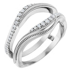Load image into Gallery viewer, Platinum 1/5 CTW Lab-Grown Diamond Ring Guard
